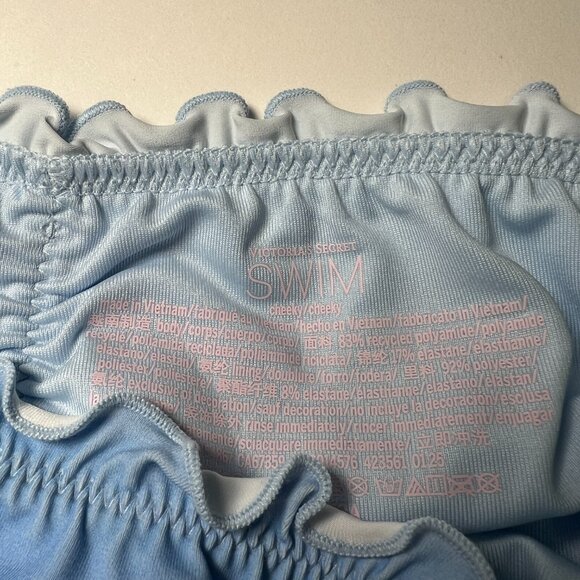 Victoria Secret 38DD L Bombshell Push Up Bikini Top Bottom Set Pastel Blue Ombre - Picture 10 of 14